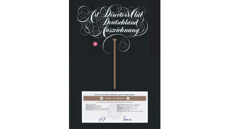 Festool bronze nail advertising campaign 2009