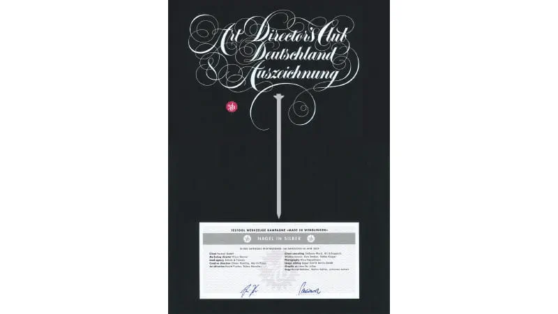 Festool silver nail advertising campaign 2009