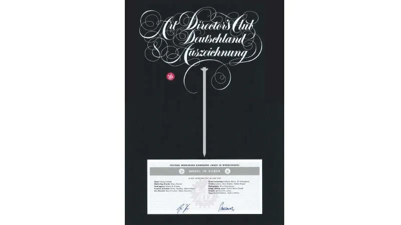 Festool Silver nail advertising copy 2009