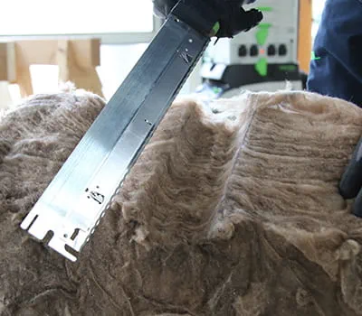 Cut out insulating material