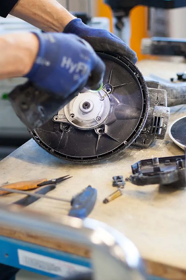 The Planex easy in the Festool service workshop