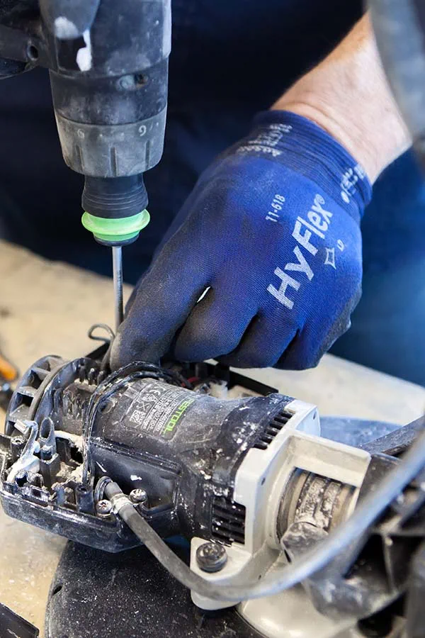 The Planex easy in the Festool service workshop