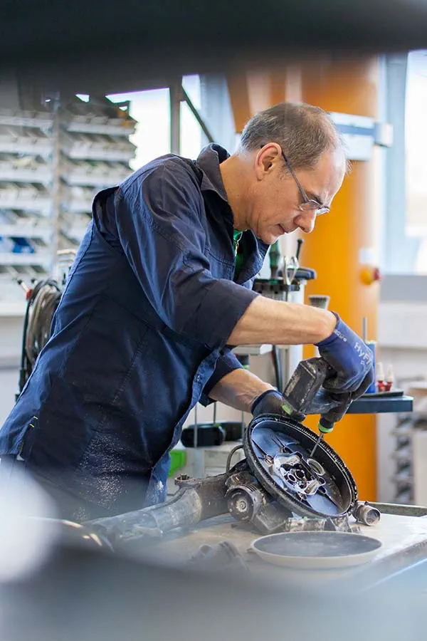 The Planex easy in the Festool service workshop