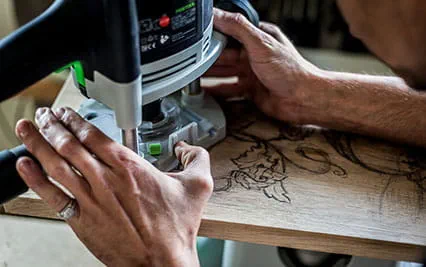 Working with the Festool router OF 1400