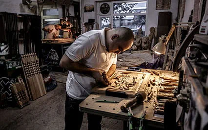 Carpentry work in the workshop of MebS Meble