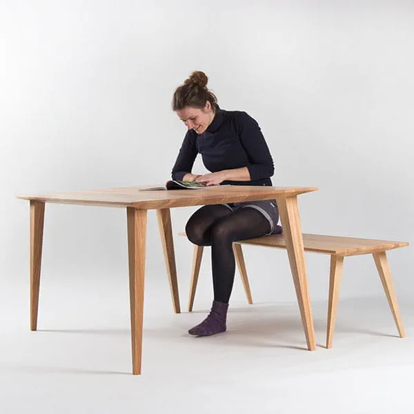 The finished furniture of the Tria Omada series