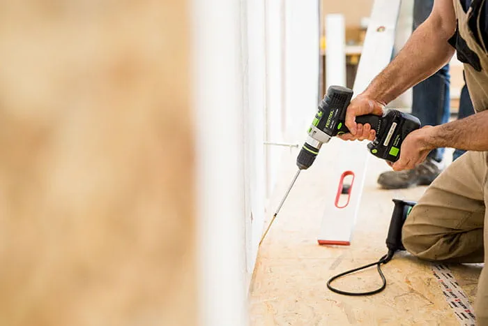The Festool Quadrill PDC 18/4 in operation