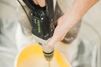 The Festool tools in operation