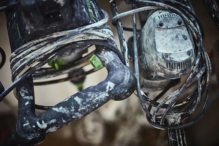 The Festool power tools at construction site