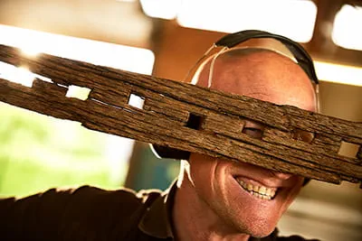 Karsten Schillings loves working with wood.