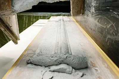 Traditional stucco moulding in detail
