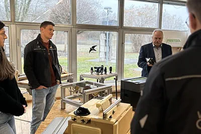Felix Wilhelm at the presentation of Festool products