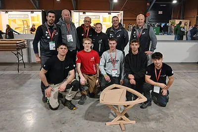 Team Denmark with the finished workpiece by Lukas Sørensen